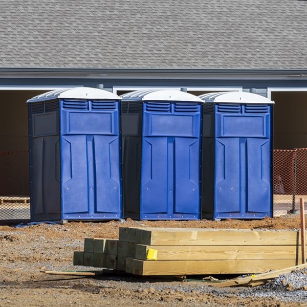 what is the expected delivery and pickup timeframe for the porta potties in Estherville